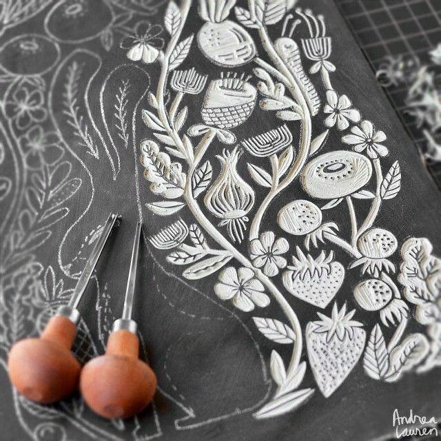 Linocutting